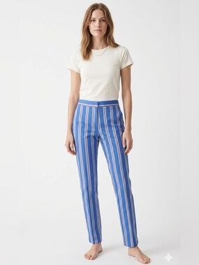 SOCAPRI Blue Striped Pants